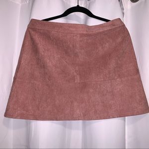 Mauve suede Mini Skirt